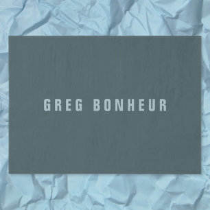 Stylish Modern Looking Name   Blue Grey Tissue Paper