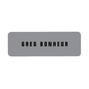 Stylish Modern Looking Name   Grey & Black