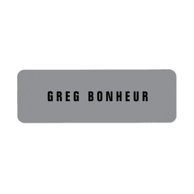 Stylish Modern Looking Name | Grey & Black (Front)