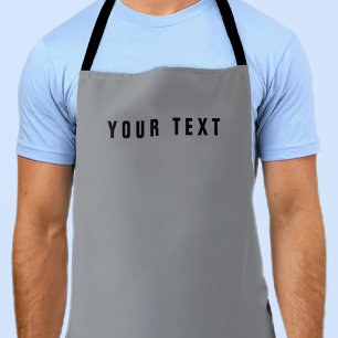 Stylish Modern Looking Name   Grey & Black Apron