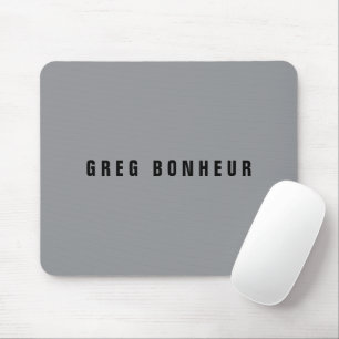 Stylish Modern Looking Name   Grey & Black Mouse Mat