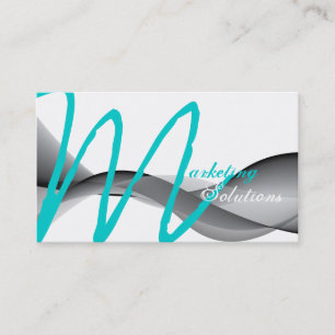 Stylish Modern Marketing Monogram Business Card