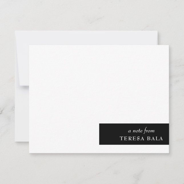 Stylish Modern Minimal Black and White Design Card (Front)