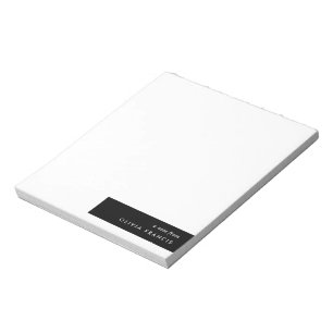 Stylish Modern Minimal Simple Black and White Notepad