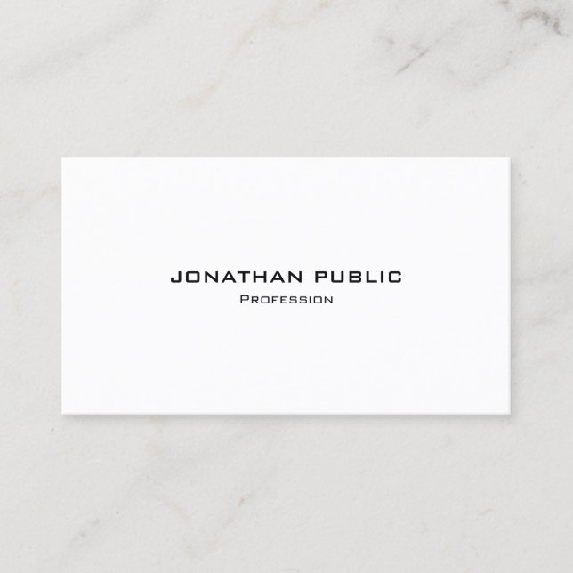 Stylish Modern Minimal Template Contact With Us Business Card (Front)