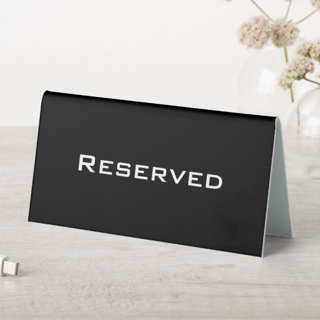 Stylish Modern Minimalist Black And White Reserved (In SItu (Table))