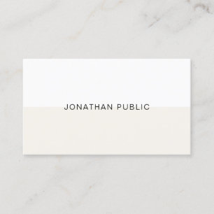 Stylish Modern Minimalist Elegant Plain Sleek Top Business Card
