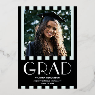Stylish Modern Minimalist Photo Graduation Party
