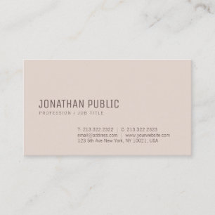Stylish Modern Minimalist Template Elegant Colors Business Card