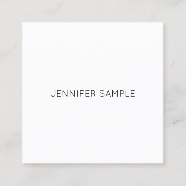 Stylish Modern Minimalistic Design Template Luxury Square Business Card (Front)