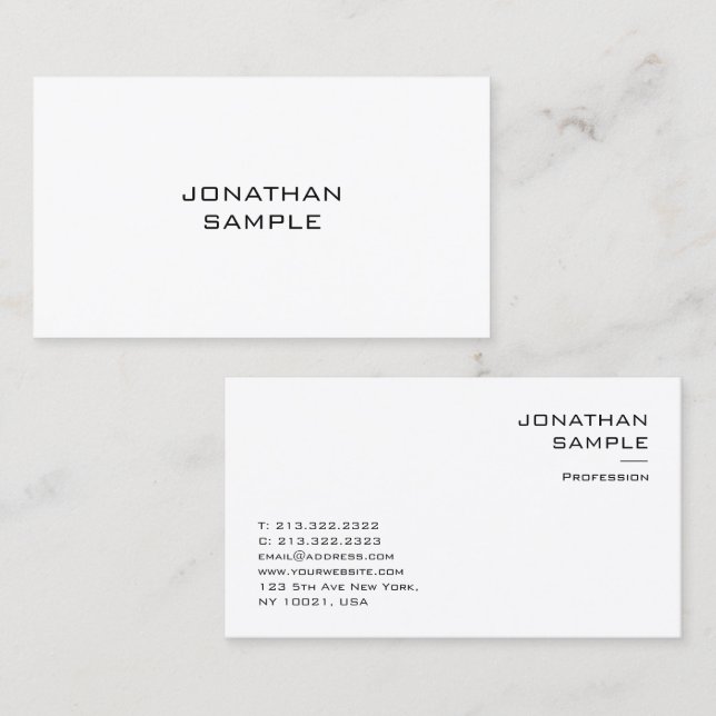 Stylish Modern Minimalistic Template Promotional Business Card (Front/Back)