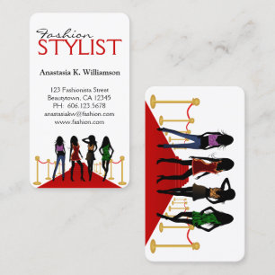 Stylish Modern Models Stylist Fashion Designer Business Card