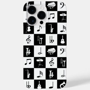 Stylish Modern Music Notes and Instruments Case-Mate iPhone 14 Pro Max Case