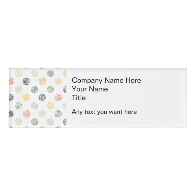 Stylish Modern Name Tag (Front)