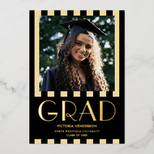 Stylish Modern Photo Graduation Party Gold