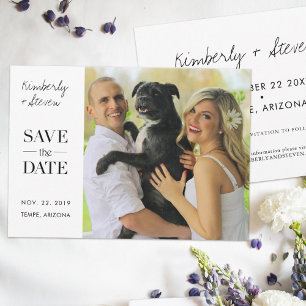 Stylish Modern Photo Save the Date Invite Template
