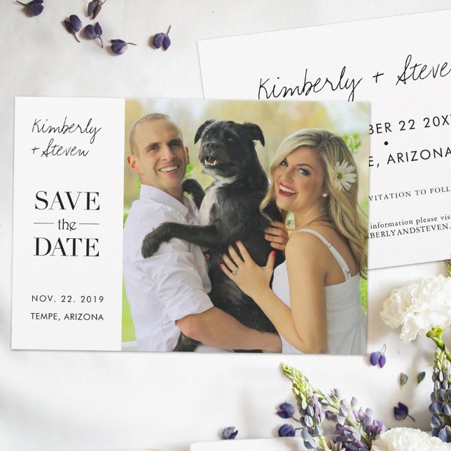 Stylish Modern Photo Save the Date Invite Template (Creator Uploaded)