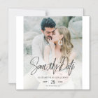 Stylish Modern Photo Save the Date Wedding