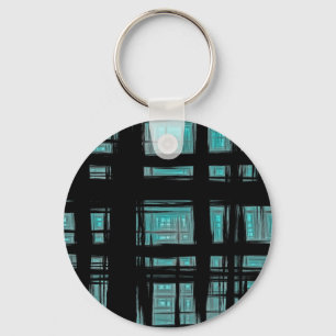 Stylish Modern Plaid Pattern Key Ring