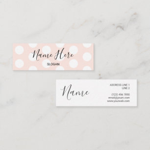 Stylish Modern Polka Dot Mini Business Cards