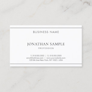 Stylish Modern Popular Simple Plain Professional Business Card