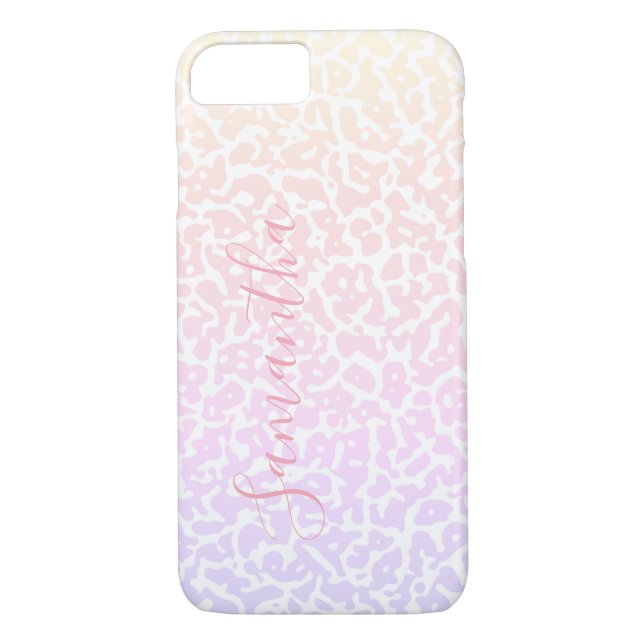 Stylish Modern Purple White Personalised Pattern Case-Mate iPhone Case (Back)
