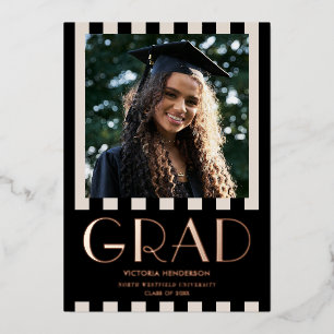 Stylish Modern Retro Photo Graduation Party