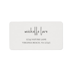 Stylish Modern Script Return Address Label