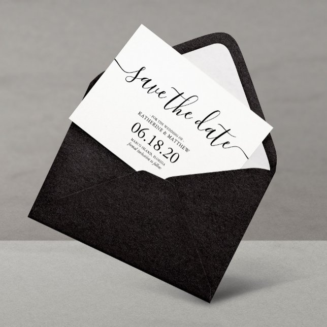 Stylish Modern Script Wedding Save the Date (Creator Uploaded)