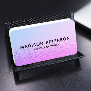 Stylish Modern Shimmer Interior Design Trendy Chic Business Card