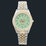 STYLISH MODERN SILVERY GOLDEN MINT GREEN BRANDED WATCH<br><div class="desc">THIS IS A DESIGN FITTING FOR EVERYONE.YOU CAN CHANGE, RESIZE OR ADD LOGO, PHOTO, TEXT AND COLOURS THE WAY YOU LIKE.THANK YOU.</div>