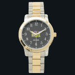 STYLISH MODERN SILVERY GOLDEN VERIFIED BRANDED WATCH<br><div class="desc">THIS IS A DESIGN FITTING FOR EVERYONE.YOU CAN CHANGE, RESIZE OR ADD LOGO, PHOTO, TEXT AND COLOURS THE WAY YOU LIKE.THANK YOU.</div>