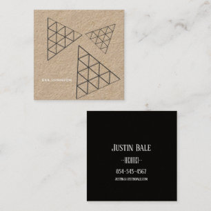 Stylish Modern Square Business Card Earth Colours