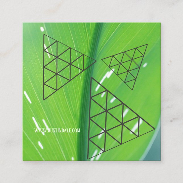 Stylish Modern Square Business Card Earth Colours (Front)