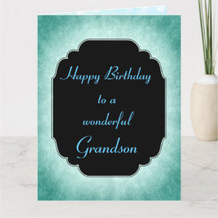 Stylish modern stars Birthday Grandson Card