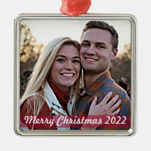 Stylish Modern Trendy Couple Metal Ornament