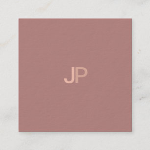 Stylish Modern Trendy Design Monogram Plain Luxury Square Business Card