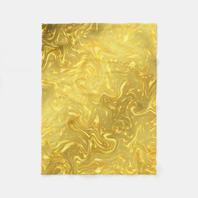 stylish, modern, trendy, faux gold, gold, gold fleece blanket (Front)