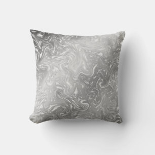 stylish, modern, trendy, silver and white cushion