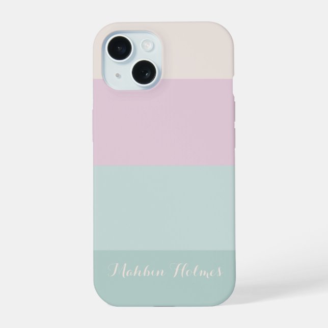 Stylish Modern Typography  Monogram  iPhone 15 Case (Back)