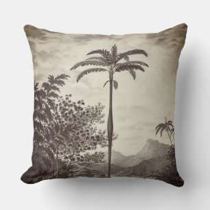 Stylish Modern Vintage Jungle Bohemian Grey Tones Cushion