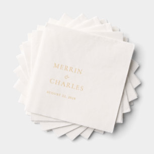 Stylish Modern Wedding Foil Napkins
