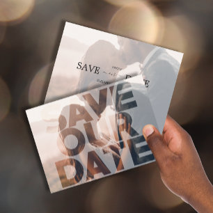 Stylish Modern Wedding Photo Save The Date