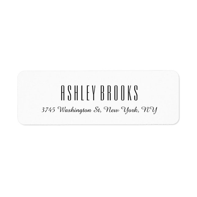 Stylish Modern White Plain Elegant Unique (Front)