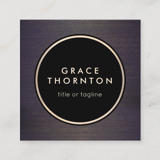 Stylish Modern Wood Professional Designer Square Business Card (Front)