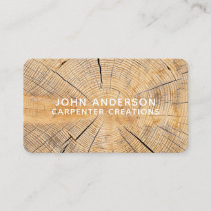 Stylish Modern Wooden Carpentry Business Card
