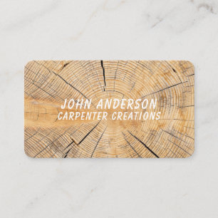 Stylish Modern Wooden Carpentry Business Card