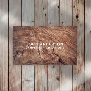 Stylish Modern Wooden Carpentry Business Card