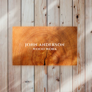 Stylish Modern Wooden Carpentry Business Card