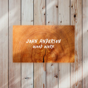 Stylish Modern Wooden Carpentry Business Card